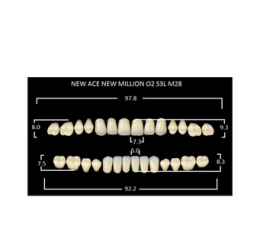 Зубы New Ace/New Million A3.5-O2-M28 (28шт)