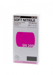Перчатки нитриловые Manual Soft L розовый