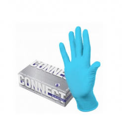 Перчатки нитрил. 50 пар CONNECT BLUE L